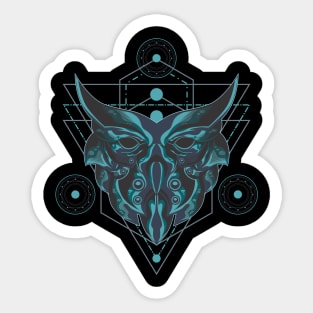 DARK OWL SACRED GEOMETRY Sticker